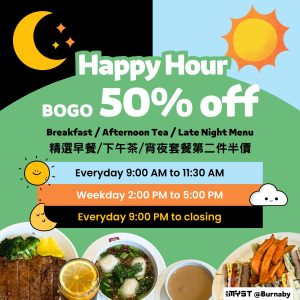 Happy Hour BOGO50%