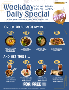 Weekday Daily Speical 2601